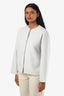 Hermès Grey Cashmere Collarless Short Coat Size 34