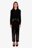 Balmain Black Sequin Straight Leg Pants Size 36