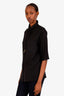 Fendi Black Tie Detail Short Sleeve Blouse Size 42