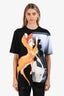 Givenchy Black Bambi Graphic Printed Short Sleeve T-Shirt Size XS
