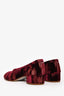 Maison Margiela Cordovan Red Velvet Tabi Ballet Block Heel Size 40