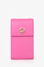 Maje Rose Fuschia Leather Phone Pouch