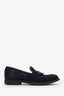 Mocassins à pampilles en daim bleu Brunello Cucinelli taille 42,5 homme