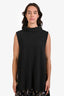 Fabiana Filippi Dark Grey Cashmere Beaded Open Side Turtleneck Vest Estimated Size M