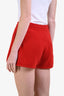 Celine Red Wool Cashmere Knit Shorts Size S