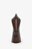 Hermès Brown Wood and Etoupe Leather Samarcande Horse Paperweight
