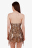 Lovers and Friends Gold Sequin Fringe Mini Dress Size XS