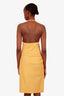 Jacquemus Orange Cutout Draped Halterneck Dress Size 38