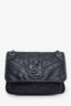 Saint Laurent Black Vintage Leather Niki Baby Shoulder Bag