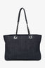 Pre-Loved Chanel™ 2017 18 Navy Denim Small Deuville Tote
