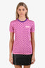 Louis Vuitton Pink/Purple Monogram Silk Blend SS Top Size S
