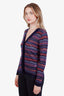 M Missoni Blue/Pink/Orange Striped Cardigan Size 8