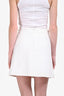 Louis Vuitton White Silk Blend Patch Pockets Utility Mini Skirt Size 34