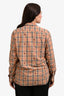 Burberry Beige Cotton Novacheck Button Down Shirt Size L