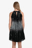 Max Mara Black/Silver Sequin Halter Mini Dress Size 8