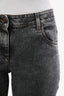 Brunello Cucinelli Grey Wash Rose Gold Button Skinny Fit Jeans Size 6