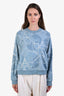 Hermès Blue Cotton 'Eperon d'or Bandana' Sweatshirt Size 42