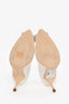 Manolo Blahnik White Satin Bridal Hangisi Embellished Heels Size 38