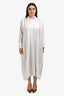 Jil Sander White/Blue Striped Shirt Dress Size 38