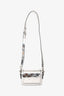 Gucci Silver Metallic Patent Leather GG Embossed Crossbody Bag