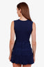 M Missioni Navy Virgin Wool Mini Dress Size 44