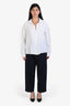 Sofie D'Hoore Navy Virgin Wool Drawstring Trousers Size 42