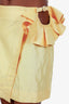 Sandro Yellow Linen Cropped Top & Skirt Set Size 3/38