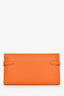 Hermès 2023 Orange Epsom Leather Kelly Wallet PHW