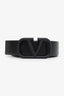 Valentino Black Leather Vlogo Signature Belt