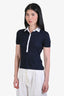 Rag & Bone Blue/White Knit Short Sleeve Polo T Shirt Size XS