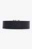 Fendi Black/Yellow Leather FF Logo Buckle Reversible Belt