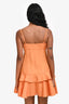 Sandro Orange Viscose Giselle Ruffle Trim Mini Dress Size 36