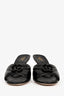 Gucci Black Leather 'GG' Open Toe Heels Size 35.5