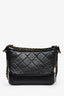Pre-loved Chanel™ 2022+ Black Calfskin Leather Small Gabrielle Hobo Bag