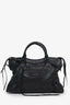Balenciaga Black Leather Classic Motocross Small City Bag with Strap