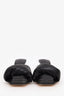 Studio Amelia Black Leather Twist Front 70 Heel Mules Size 37