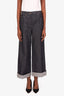 Gucci Navy Horsebit Selvedge Wide-Leg Jeans Size 28