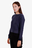 Christian Dior Navy Cashmere Bee Embroidery Sweater Size 8