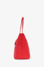 Christian Dior 2014 Red Coated Canvas Cannage Medium Panarea Tote