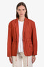 Ulla Johnson Orange Cotton Cinched Waist Jacket Size S