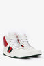 Gucci White Leather 'New Praga Karibu' High Top Sneakers Size 10 Mens