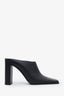 Alaïa Black Leather Square Toe Mules Size 10