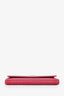 Pre-loved Chanel™ 2016 17 Magenta Chevron Lambskin Long Boy Wallet