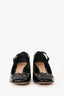 Valentino Black Patent VLogo Signature Mary Jane Pumps Size 38