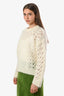 IRO Cream Mohair Merino Chunky Open Knit Sweater Size XS