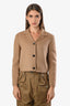 Theory Camel Wool Cashmere Cropped Jacket Size 2