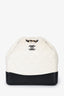 Pre-loved Chanel™ 2018 19 Black/White Aged Leather Small Gabrielle Backpack
