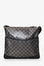 Gucci 2009 Black/Gold Sparkly Canvas and Leather Crossbody Messenger Bag
