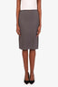 Gucci Blue/Grey GG Silk Midi Skirt Estimated Size S