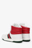 Gucci White Leather 'New Praga Karibu' High Top Sneakers Size 10 Mens